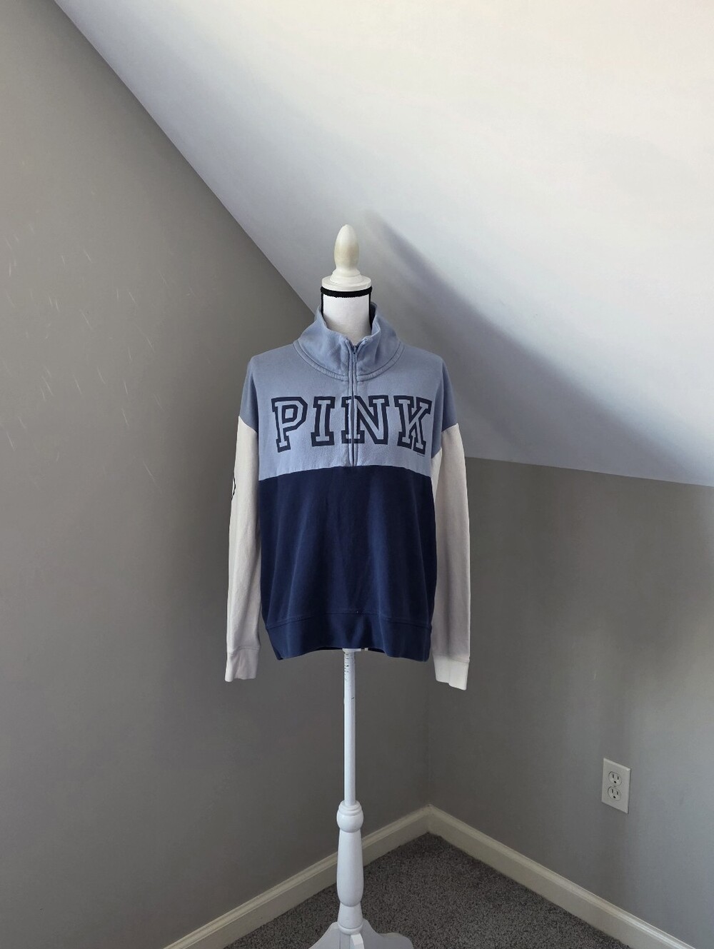 Pink Victoria's Secret Quarter Zip Pullover